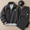 Heavyweight Textured Quarter-Zip Set