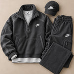 Heavyweight Textured Quarter-Zip Set