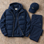 Men's Puffer Vest, Hoodie, Straight-Leg Pants & Cap 4-Piece Set