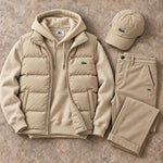 Men's Puffer Vest, Hoodie, Straight-Leg Pants & Cap 4-Piece Set
