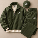 Heavyweight Textured Quarter-Zip Set
