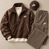 Heavyweight Textured Quarter-Zip Set
