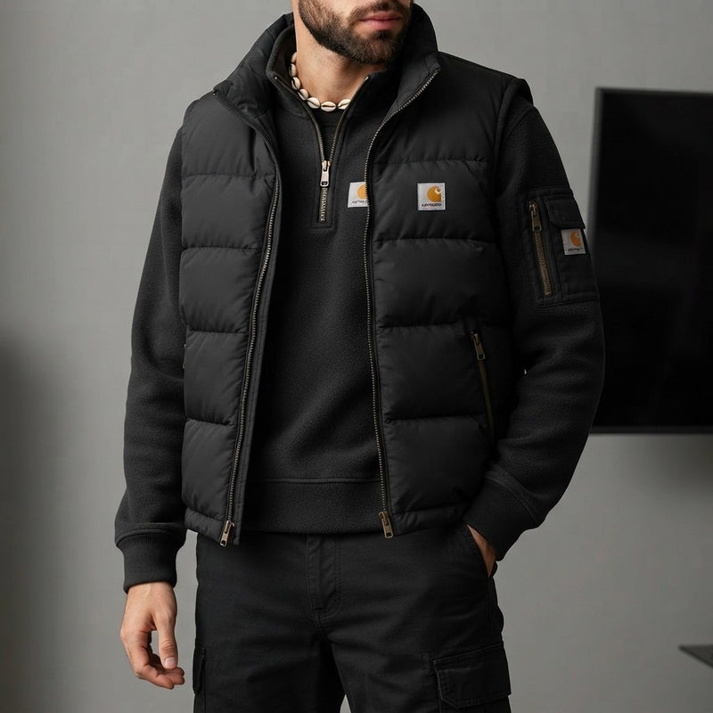 Winter Puffer Vest Cargo Outfit Set